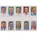 Cigarette cards, 4 sets, Carreras, Footballers & Famous Footballers (Turf Slides), cut to size, (