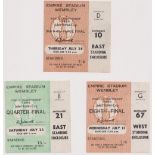 Football tickets, World Cup 1966, three match tickets, England v Argentina Quarter Final match 23