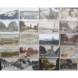 Postcards, an Isle of Wight selection of approx 40 cards with RP's of village and River Yar