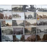 Postcards, a collection of approx 120 cards of Leicestershire with RP's of Market Place