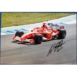 Motor Racing autograph, Michael Schumacher, official 12" x 8" colour photograph showing Schumacher