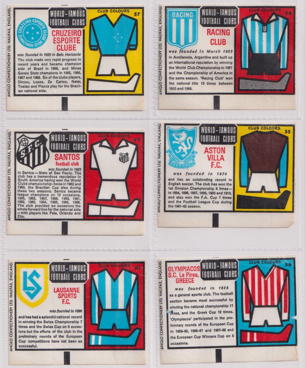 Trade cards, Anglo Confectionery, World-Famous Football Clubs (Wax issue) (37/72) includes West Ham, - Image 5 of 7