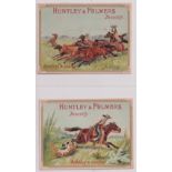 Trade cards, Huntley & Palmers, Hunting (set, 12 cards) (few marks, gen gd)