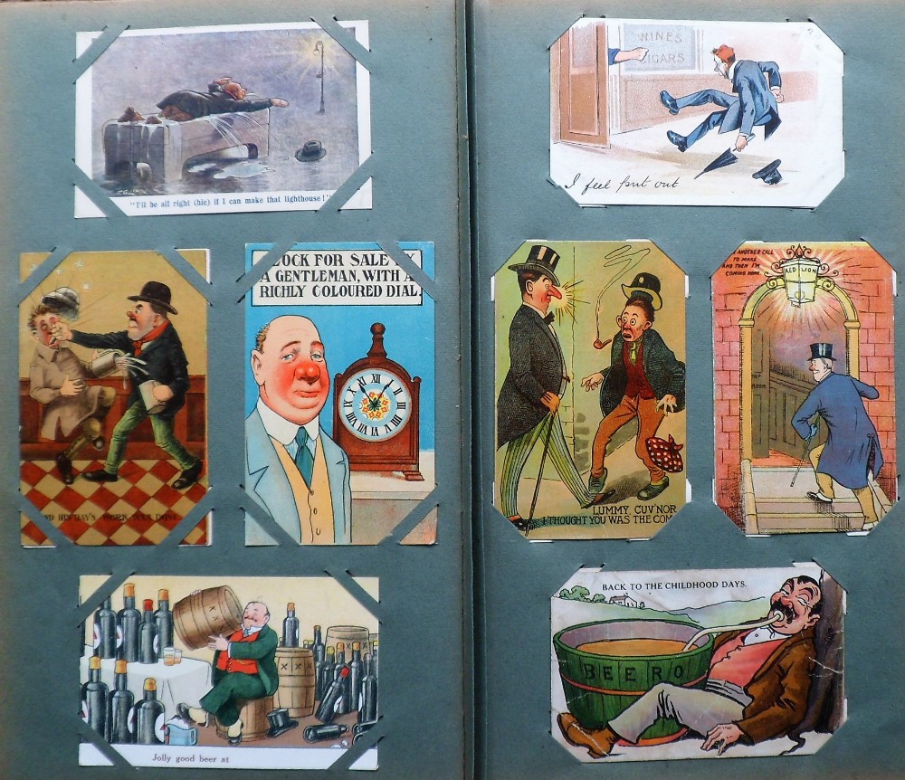 Postcards, a vintage album of approx 131 mixed subject cards incl. comic (prison, marriage), novelty - Image 3 of 4