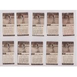 Cigarette cards, John Cotton Ltd, Golf Strokes A/B (set, 50 cards) (vg)