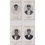 Cigarette cards, Taddy, County Cricketers, Derbyshire, 4 cards, H Cooper, J Humphries, Mr C A