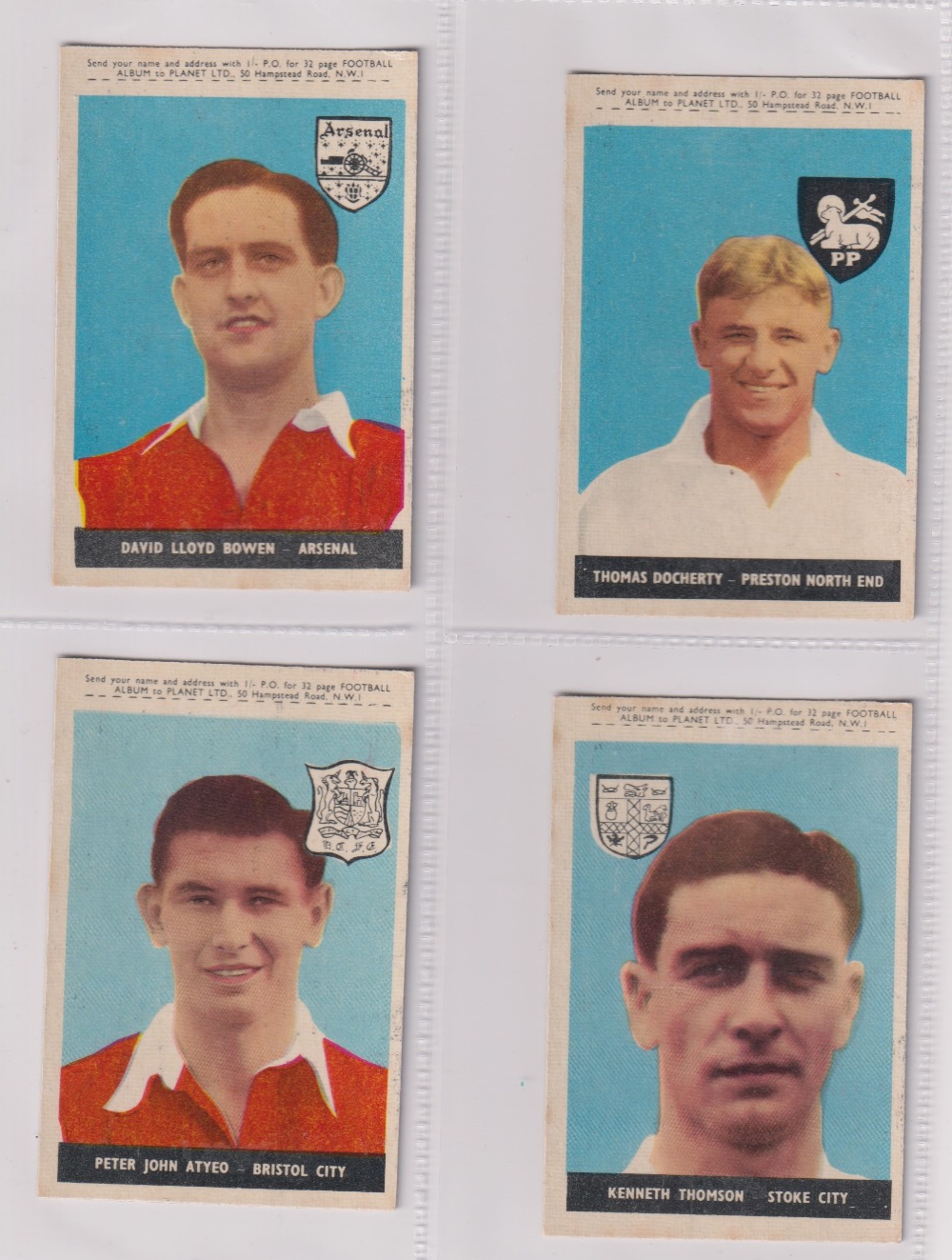 Trade cards, A&BC Gum, Footballers (With 'Planet Ltd', 47-92), 'X' size (set, 46 cards) includes - Image 7 of 24