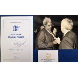 Boxing memorabilia, Don King, Boxing promoter, front page of Boxing Writers Dinner Menu dated 1st