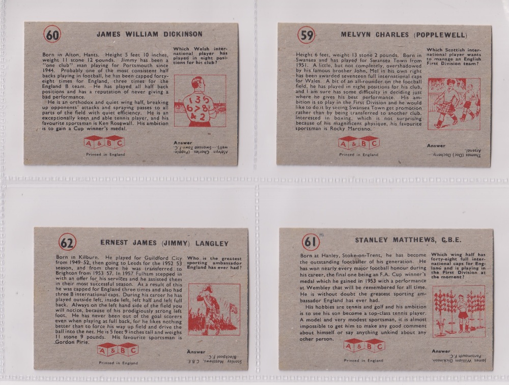 Trade cards, A&BC Gum, Footballers (With 'Planet Ltd', 47-92), 'X' size (set, 46 cards) includes - Image 2 of 24