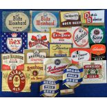 Beer labels, USA, a selection of 20 labels including Oregon, California, New York, various shapes,