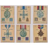 Trade cards, Canada, Robertson Bros Ltd, Military Medals, 'L' size, 12 different cards (some
