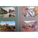 Postcards, a vintage album containing approx 150 cards, subject and topographical inc. comic,