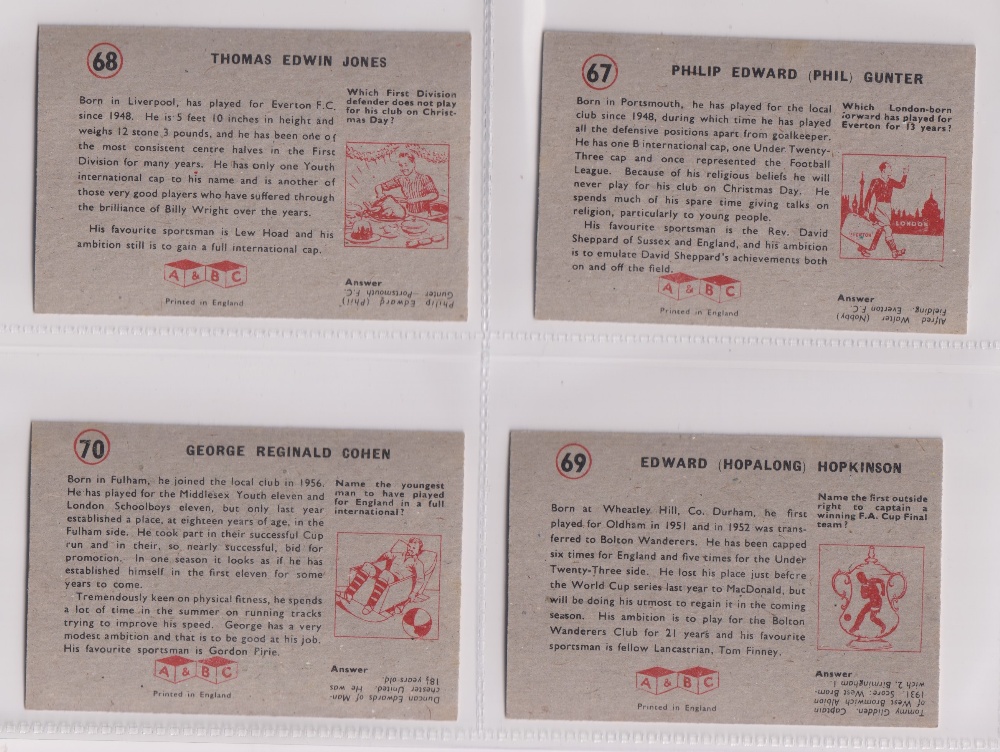 Trade cards, A&BC Gum, Footballers (With 'Planet Ltd', 47-92), 'X' size (set, 46 cards) includes - Image 12 of 24