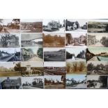 Postcards, a fine Sussex collection of approx 160 cards with many street scenes and villages. RPs