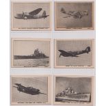 Trade cards, Canada, Saratoga Products, Warplanes & Fighting Ships, 'L' size (set, 32 cards) (gd)