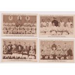 Trade cards, Boys Magazine, Football Teams, Brown Gravures, postcard size, set of 6 from Season