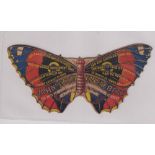 Trade card, Johnston's Fluid Beef, Advertisement Card, shaped butterfly, approx. 140mm x 70mm,