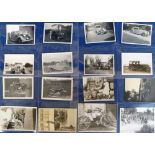 Photographs, Transport, album containing approx. 200 vintage photographs showing motorcycles (90+)