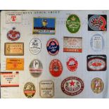 Beer labels, a vintage stock book containing 1145 stuck in beer labels from various Breweries