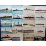 Postcards, Shipping, incl. Navy, docks, interiors, RPs, Cunard, Oklahoma in Panama Canal, wreick