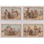 Trade cards, Liebig, Children in a Tub, ref S185 (set, 6 cards) (gd)