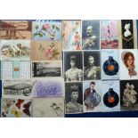 Postcards, a glamour collection of approx 215 cards, artists include Harrison Fisher, Boileau,