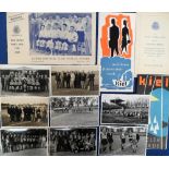 Football memorabilia, Ilford FC, selection of items including souvenir menu card from the Club