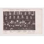 Rugby Union postcard, Llanelly Football Team, 1905-6, J. Auckland Capt., by Anthony of Victoria