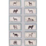 Trade cards, Molassine, Dogs of All Countries, (set, 12 cards) (some with light toning to backs