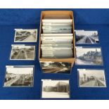 Photographs, Rail, approx. 300 mainly b/w 5.5 x 3.5" images of stations listed alphabetically from