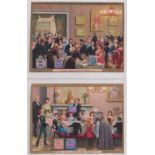 Trade cards, Huntley & Palmers Scenes with Biscuits, (set 12 cards), (a few marks gen gd)
