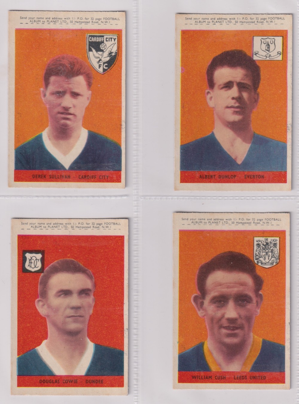 Trade cards, A&BC Gum, Footballers (With 'Planet Ltd', 47-92), 'X' size (set, 46 cards) includes - Image 3 of 24