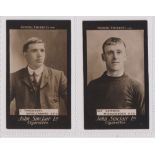 Cigarette cards, John Sinclair, Football Favourites, Middlesboro A.F.C. two cards, no 57 J.