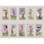 Cigarette cards, Churchman's, Prominent Golfers (set, 50 cards) (gd)