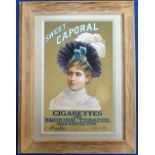Tobacco advertising, USA, Kinney Bros, shop display advert on board for Sweet Caporal Cigarettes,