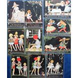 Postcards, a selection of 22 illustrated cards of children incl. 10 illustrated by Phyllis Cooper