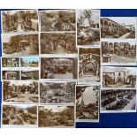 Postcards, Derry & Toms Roof Garden, London, a collection of 17 postcards including 16 RP's