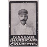 Cigarette card, Kinnear's, Australian Cricket Team, type card, S.E. Gregory (New South Wales) (
