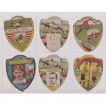 Trade cards, Baines, a collection of 40 shield shaped cards, all Football & Rugby teams,