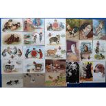 Postcards, a collection of approx 69 postcards of animals, incl. cats (Isle of Man (11)),