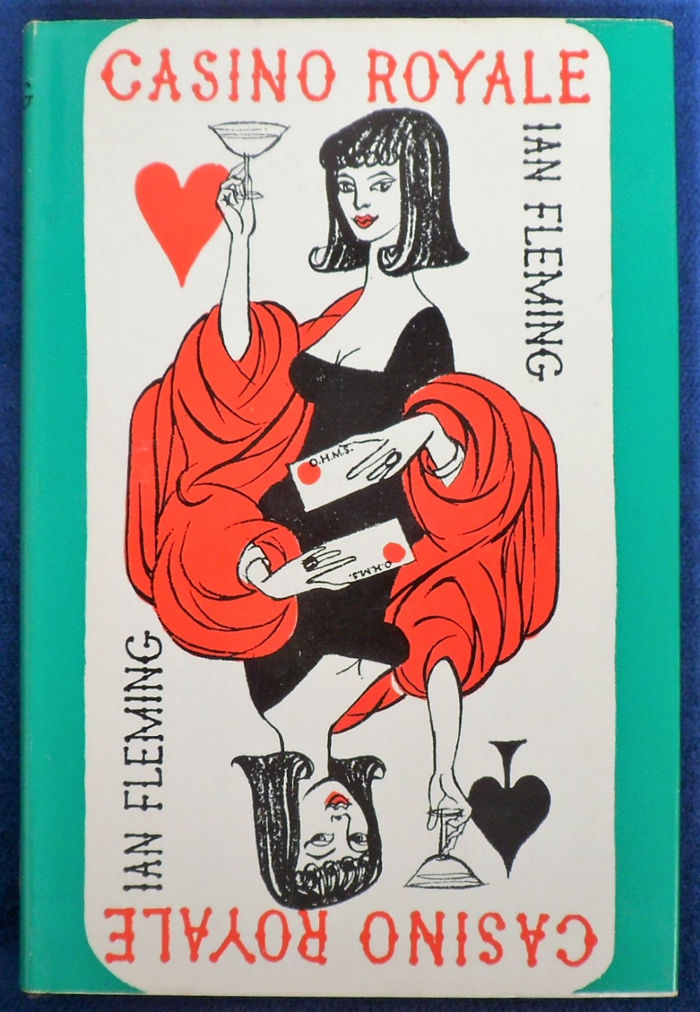 Book, Casino Royale, Ian Fleming. James Bond versus Le Chiffre. Published by Jonathan Caoe in