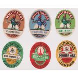 Beer labels, Whitakers, Halifax, Standard Stout, Strong Shire Ale & Light Shire Ale, 3 vertical