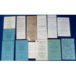 Auction Catalogues, dating from 1878 to 1942, Alton, Islington, Crondall, Alresford, Wareham.