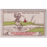 Cigarette card, Golf, Felix S. Berlyn, Burline Mixture (Golfers Blend) Series, type card, no 24 (