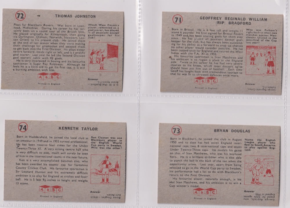 Trade cards, A&BC Gum, Footballers (With 'Planet Ltd', 47-92), 'X' size (set, 46 cards) includes - Image 14 of 24