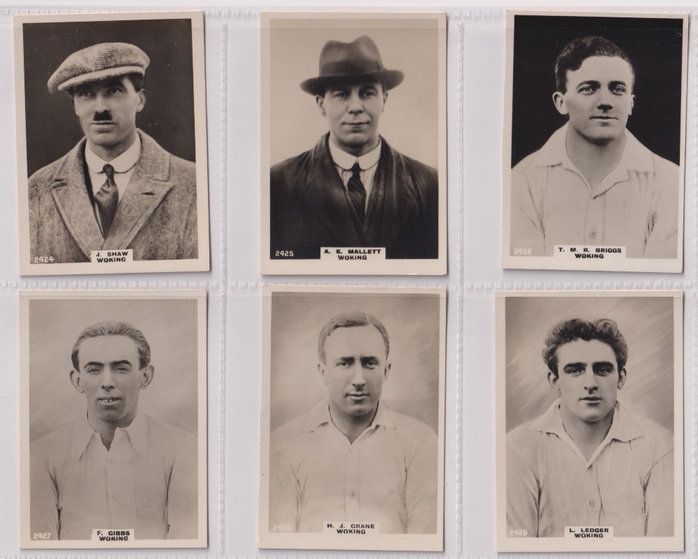 Cigarette cards, Phillips, Footballers (all Pinnace back), 'L' size, 13 different cards, all