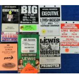 Boxing, a collection of 7 accreditation passes relating to Lennox Lewis title fights, previously