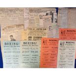 Boxing / Wrestling, 8 Boxing & Wresting flyers dated between 1929 & 1933 (includes 1 duplicate)