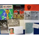 Football memorabilia / autographs, selection of items to include signatures of players from the 1966