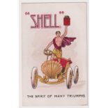 Postcard, Advertising, Motoring, Shell ‘The Spirit of Many Triumphs’, (unused, vg) (1)